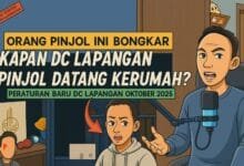 ciri-ciri DC lapangan pinjol datang kerumah