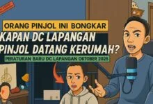 ciri-ciri DC lapangan pinjol datang kerumah